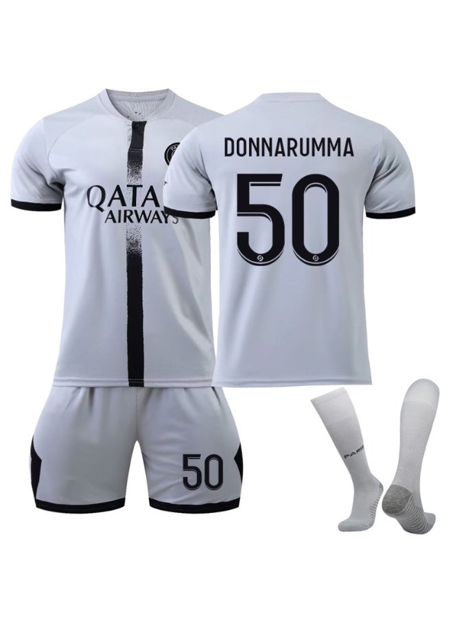 PSG 2022-2023 باريس بعيدا زي كرة القدم #50 توناروما كرة القدم جيرسي السراويل الجوارب مجموعة حجم الأطفال والكبار حجم الهدايا للجماهير والأصدقاء - Image 1